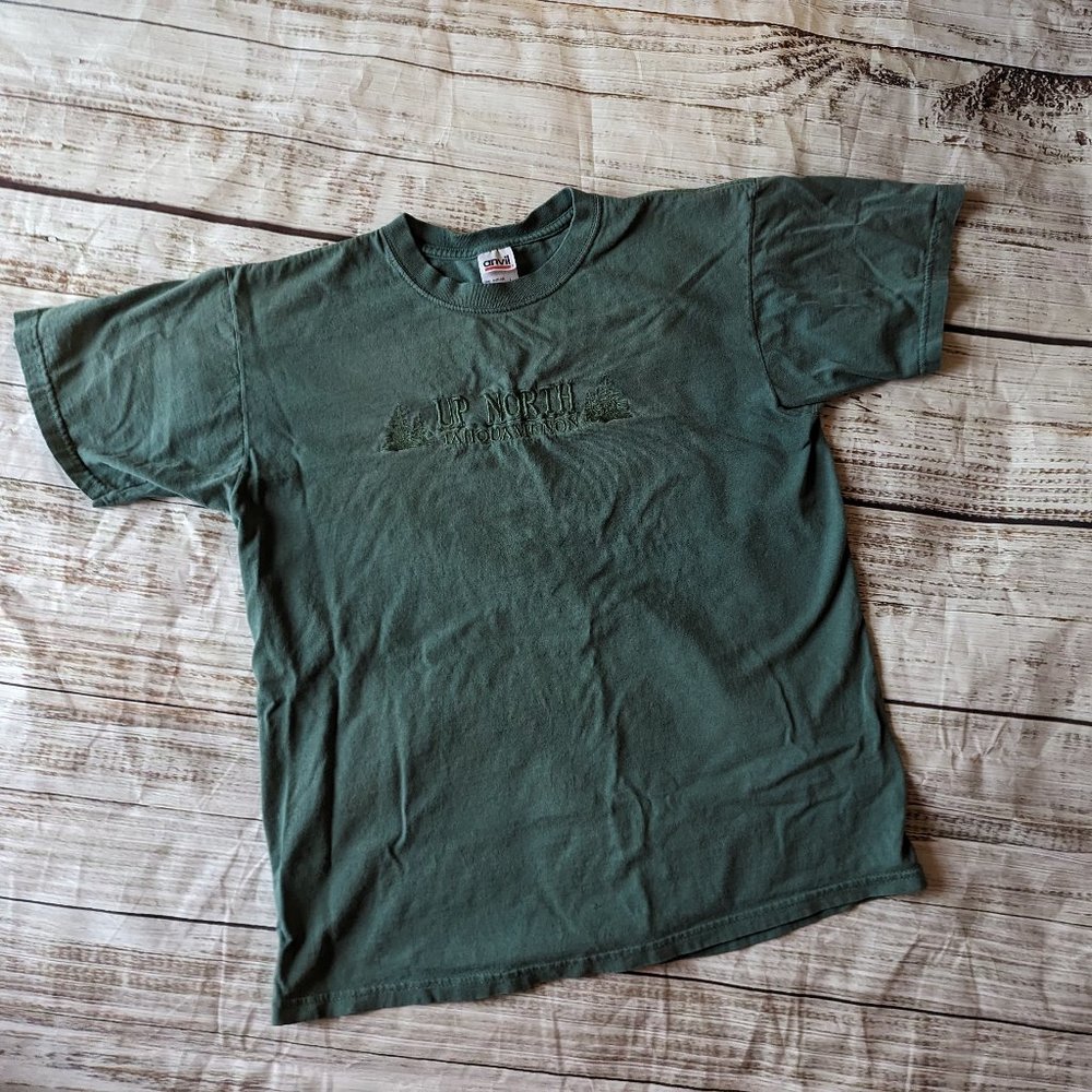 Vintage Up North Michigan Embroidered Tee - Large